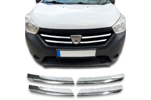 Dacia Dokker Krom Ön Panjur 2013 Üzeri 4 Parça Paslanmaz Çelik