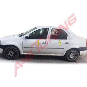 Dacia Logan Krom Cam Çıtası Tk 2005-2008 4Prç Paslanmaz Çelik