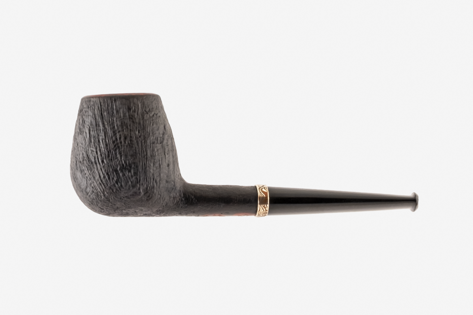 Alexey Plashkov - Sandblast Gümüş Bilezikli Billiard Pipo Filtresiz