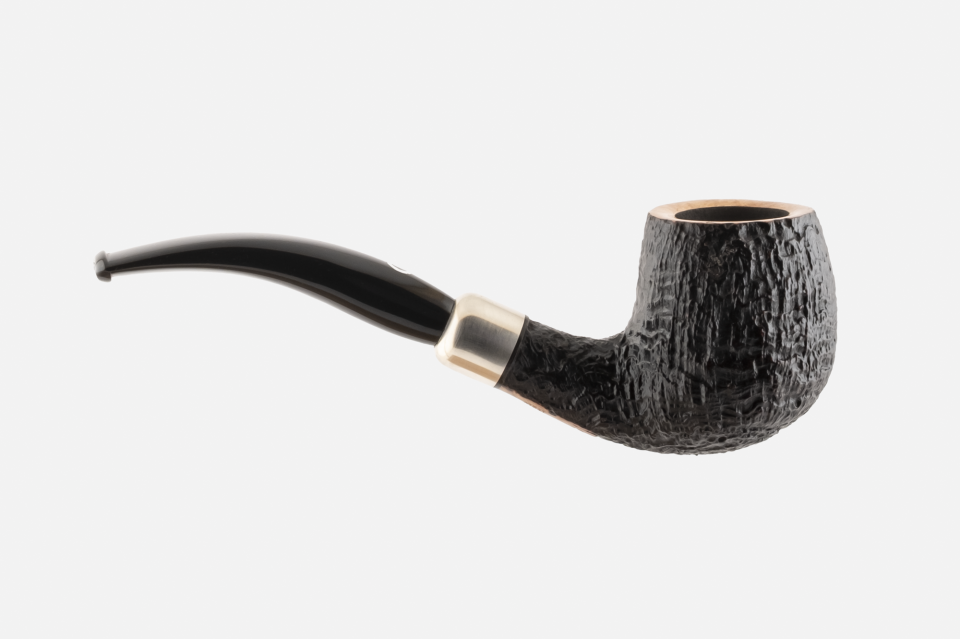 Il Ceppo - Sandblast Bent Billiard Pipo (Filtresiz)