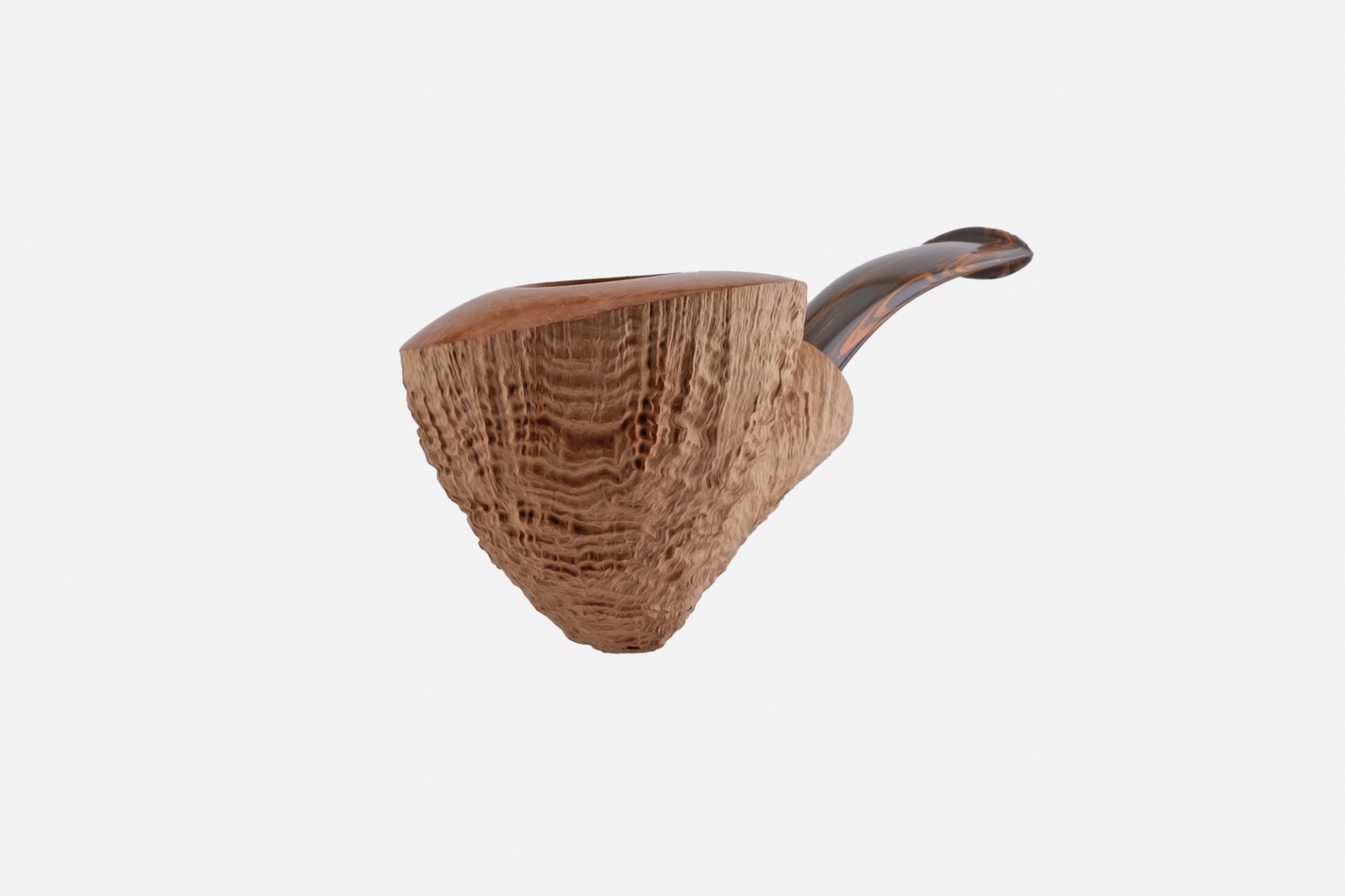 Il Duca - Barone (B) Sandblasted Natural Asymmetric Acorn Pipo (Filtresiz)