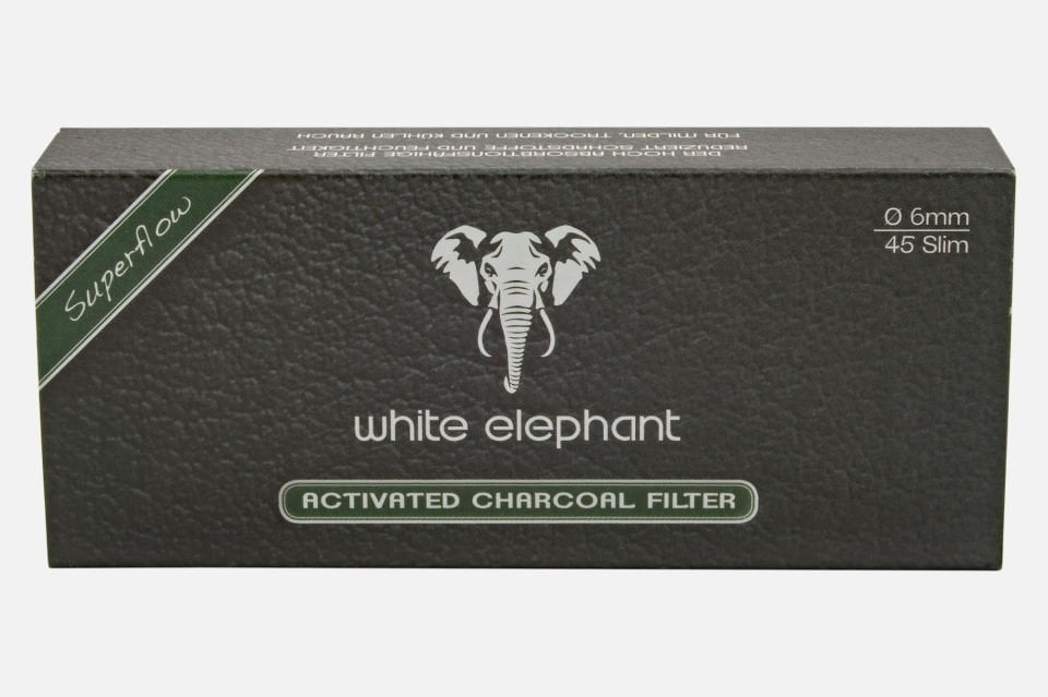 White Elephant - 45 Adet Aktif Karbon Pipo Filtresi 6mm