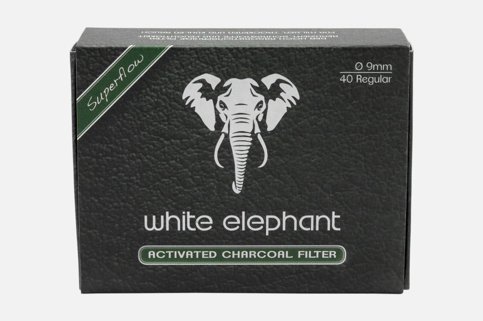 White Elephant - 40 Adet Aktif Karbon Pipo Filtresi 9mm
