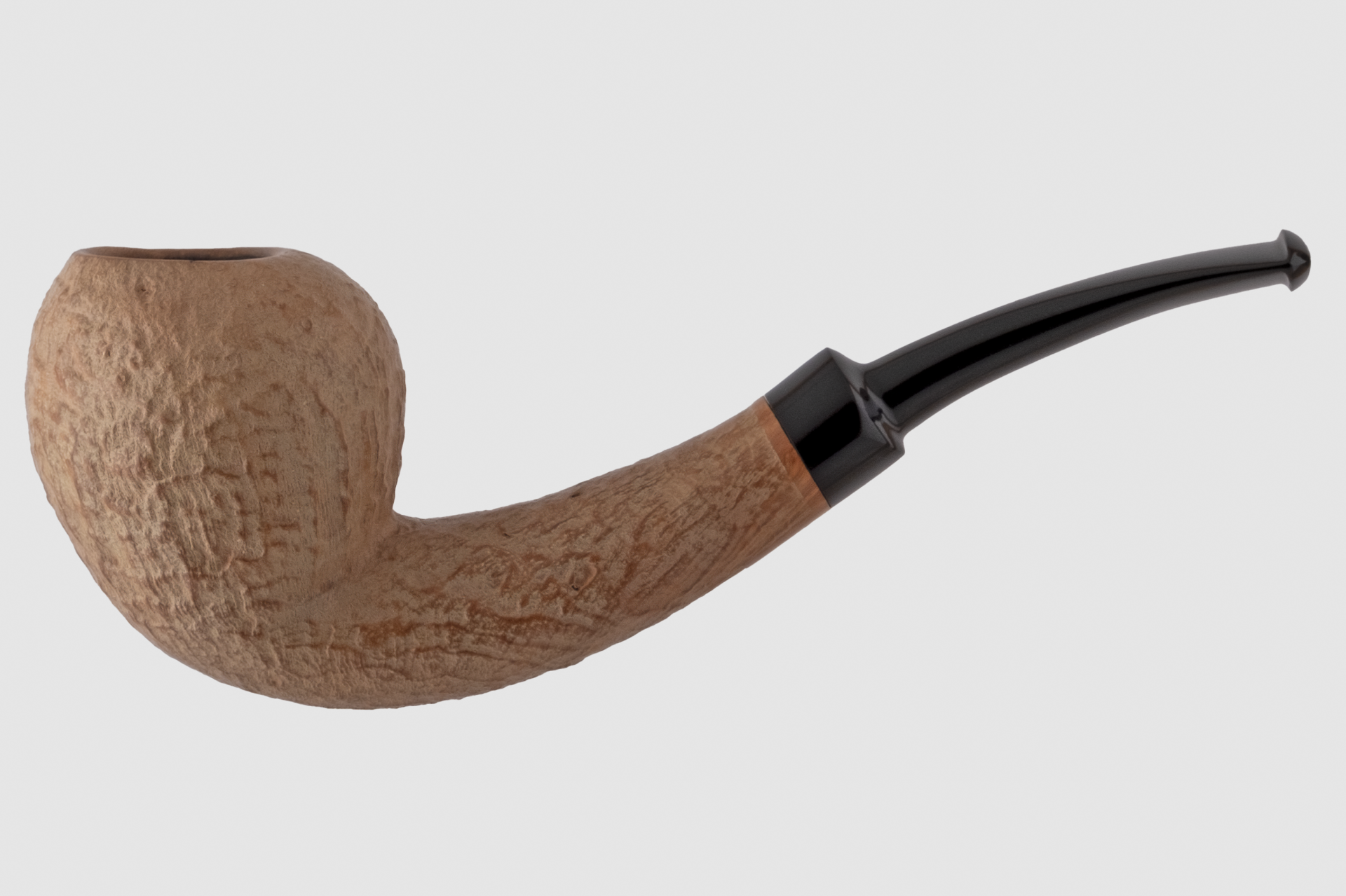 Pipe Ganci - Sandblast Half Bent Acorn Pipo (Filtresiz)