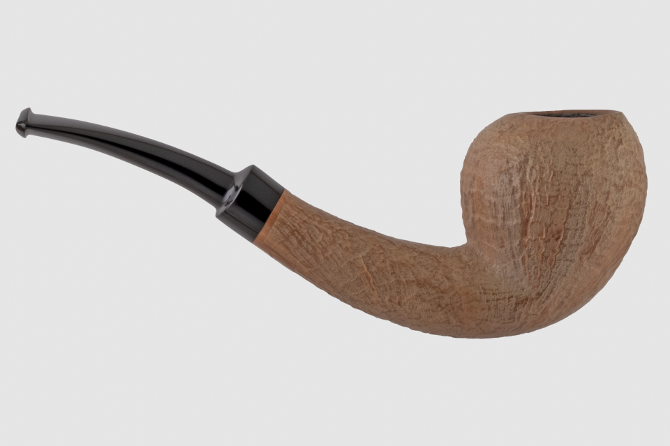 Pipe Ganci - Sandblast Half Bent Acorn Pipo (Filtresiz)