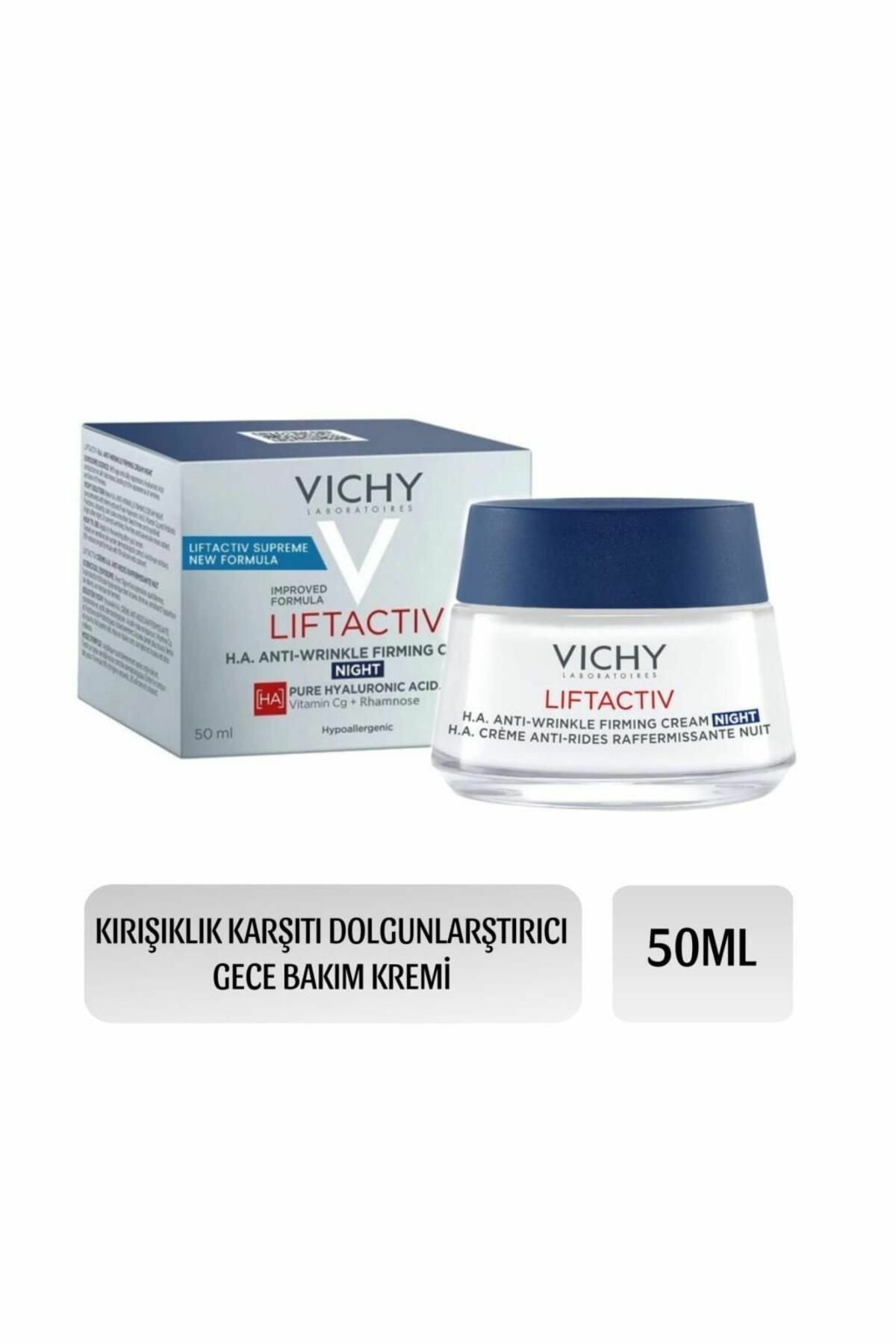 Vichy Liftactiv H.A Kırışıklık Karşıtı Dolgunlaştırıcı Gece Bakım Kremi 50 ml