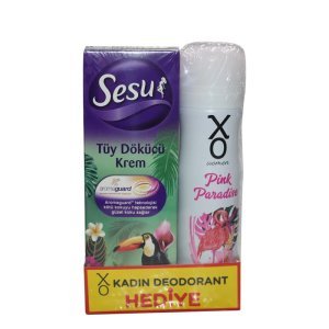 Sesu Tüy Dökücü Krem Kalın Tüyler İçin 100ml + Deodorant Hediye