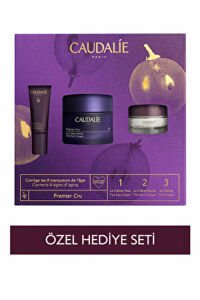 Caudalie Premier Cru Anti Aging Set - Göz Kremi 5 ml + Bakım Kremi Kuru Cilt 50 ml + Bakım Kremi 15 ml