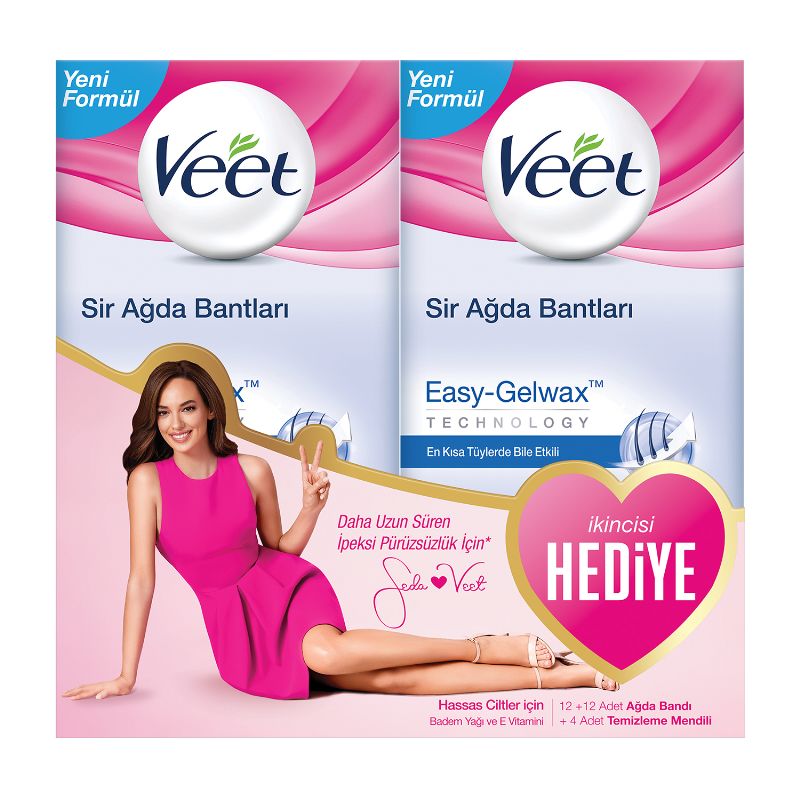 Veet Ağda Bandi Vücut 2X12Li Hassas