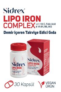 Sidrex Lipo Iron Complex 30 Kapsül