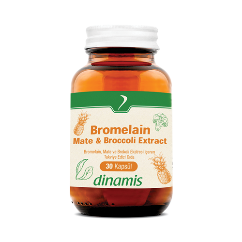 Dinamis Bromelain Mate-Broccoli Extract 30 Kapsül