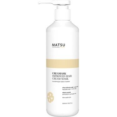 Matsu Creamask Improved Hair Cream Durulanmayan Onarıcı Krem Maske 500 ml