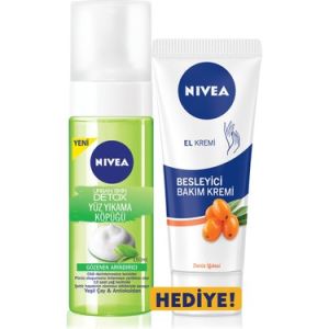 Nivea Urban Skin Detox Yüz Yıkama Köpüğü 150 ml + Besleyici El Bakım Kremi 75 ml