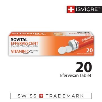 Sovital Vitamin C 1000mg 20 Efervesan Tablet