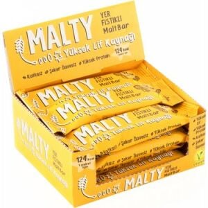 Malty Yer Fıstıklı Malt Barı 34 gr - 12 Adet