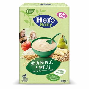 Hero Baby Sütlü 8 Tahıllı Meyveli 200 gr