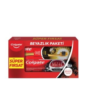 Colgate Optik Beyaz Kömür Diş Macunu 50 ml + 360 Gold Tekli Diş Fırçası