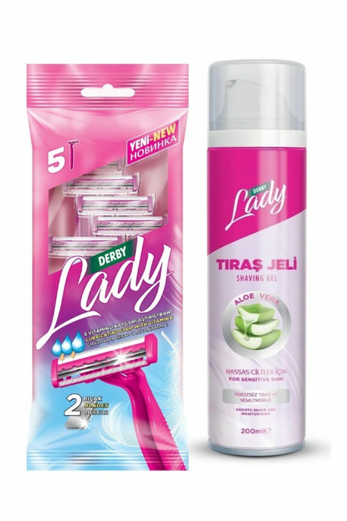 Derby Lady Avantajlı Set 25'li + Tıraş Jeli 200 ml