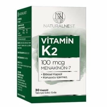 SKT:05/2023 Naturalnest Vitamin K2 100mcg 30 Kapsül