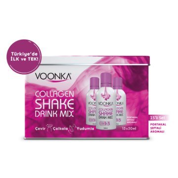 Voonka Collagen Shake Drink Mix Portakal-Şeftali 15x50ml