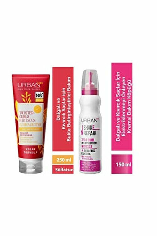 Urban Care Hibiscus Shea Butter Şampuan 250 ml + Shake N Repair 7/24 Bukle Bakım Köpüğü 150 ml