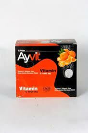 Ayvit Efervesan Vitamin C 1000 mg + D3 + Zinc 20 Tablet