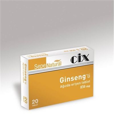 Panax Ginseng 20 Ağızda Eriyen Tablet x 850 mg