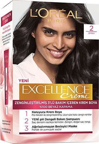 L'Oreal Paris Excellence Creme 2 Siyah Saç Boyası