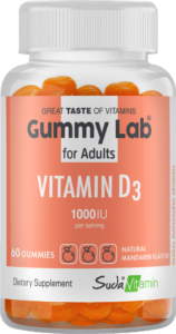 Suda Vitamin Gummy Lab Vitamin D3 For Adults Mandalin Aromalı 60 Gummies
