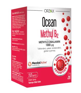 SKT:04/2023 Ocean Methyl B12 Dilaltı Sprey 10 ml