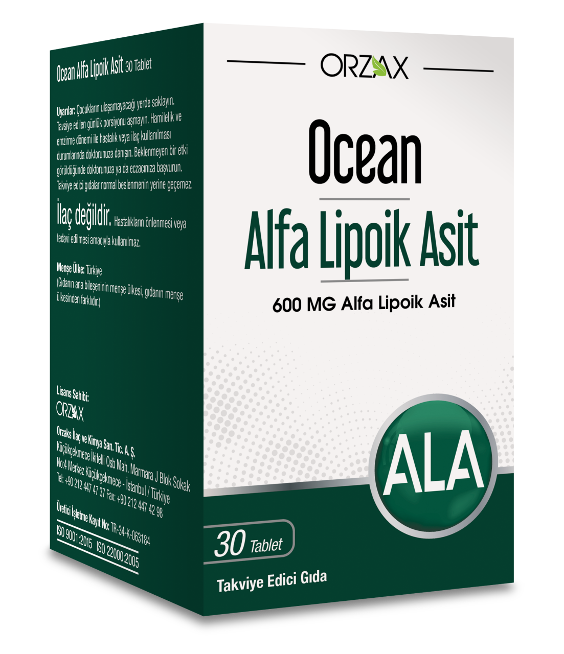 Ocean Alfa Lipoik Asit 600 Mg 30 Tablet