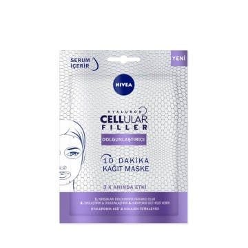 Nivea 10 Dakika Hyaluron Cellular Filler Dolgunlaştırıcı Kağıt Yüz Bakım Maskesi 28 gr