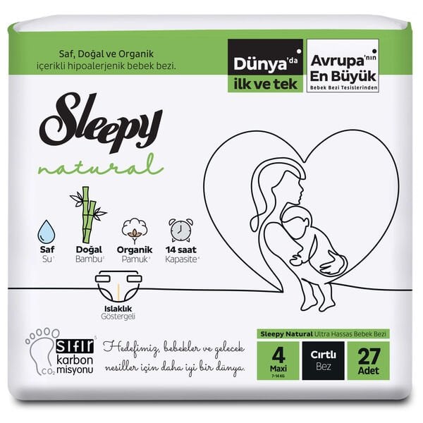 Sleepy Natural Jumbo Maxi Bebek Bezi 27'li