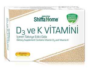 D3 ve K2 Vitamini 1300 mg Softjel