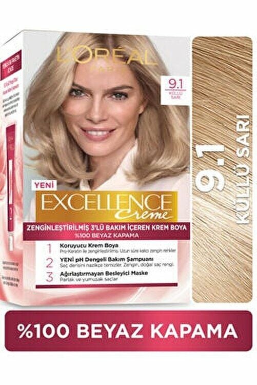 L'Oreal Paris Excellence Creme Saç Boyası 9.1 Sarı Küllü