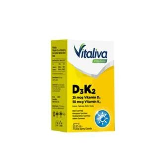 Vitaliva Vitamin D3K2 Sprey Damla 20 ml
