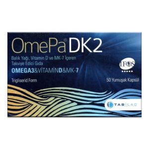 SKT:10/2023 Omepa DK2 Vitamin D Mena Q7 50 Kapsül