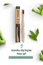 T-brush Doğal Bambu Vegan Diş Fırçası Siyah Orta Sert