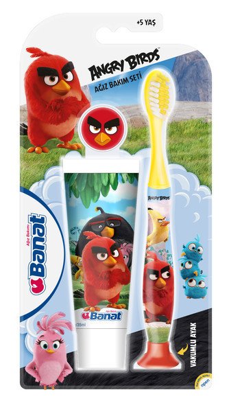 BANAT DİŞ FIRÇASI+MACUN ANGRY BIRDS