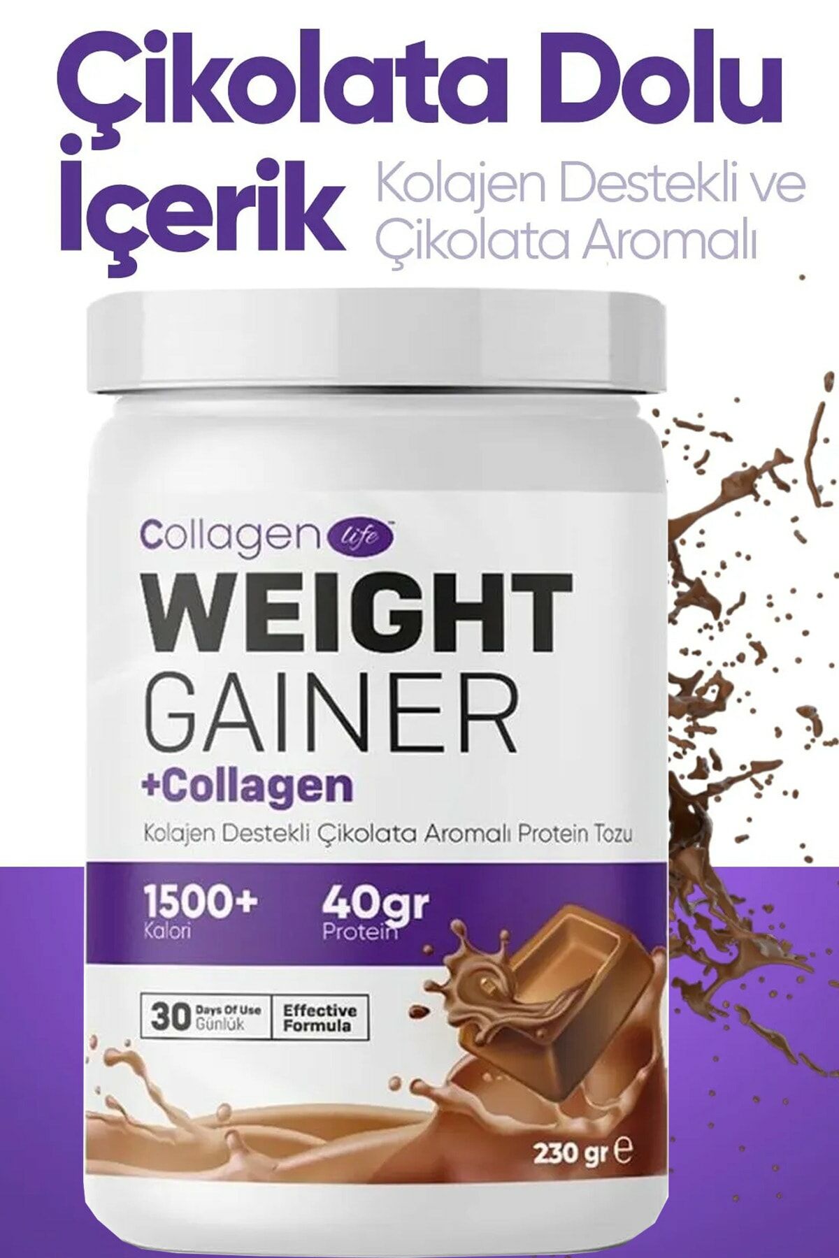 RC Collagen Life Weight Garner Kolajen Destekli Çikolata Aromalı Protein Tozu 230 gr