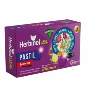 Herbinol Cistus Aronia Şekersiz Pastil 16 Adet