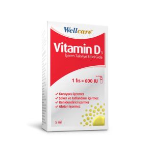 SKT:01/2024 Wellcare Vitamin D3 (1 Puff=600 IU) 5ml