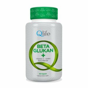 Qlife Beta Glukan + Vitamin C + Çinko + Kara Mürver 30 Kapsül