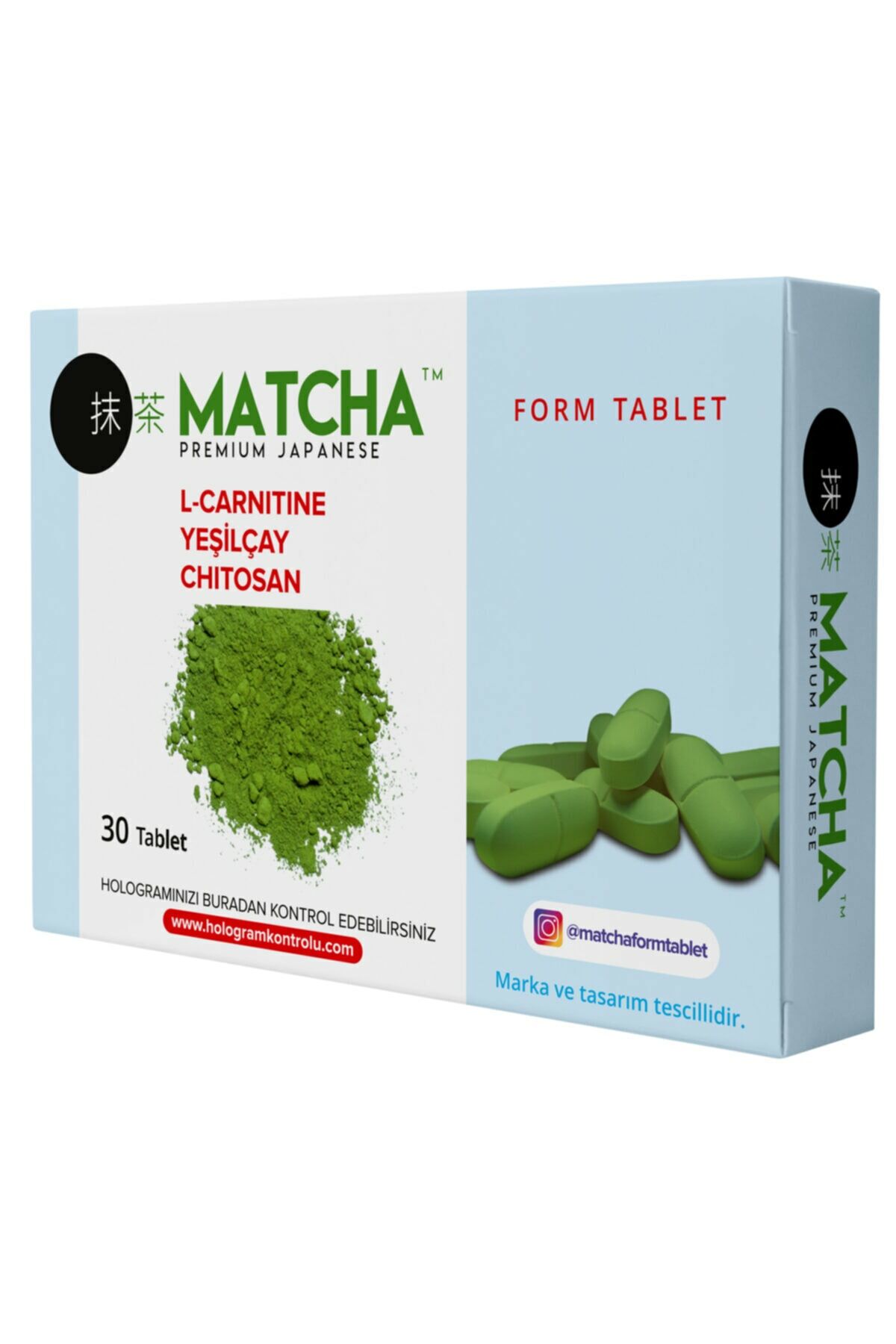 Matcha L-Carnitine Yeşil Çay 30 Tablet