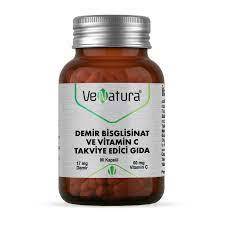 Venatura Demir Bisglisinat ve Vitamin C 90 Kapsül