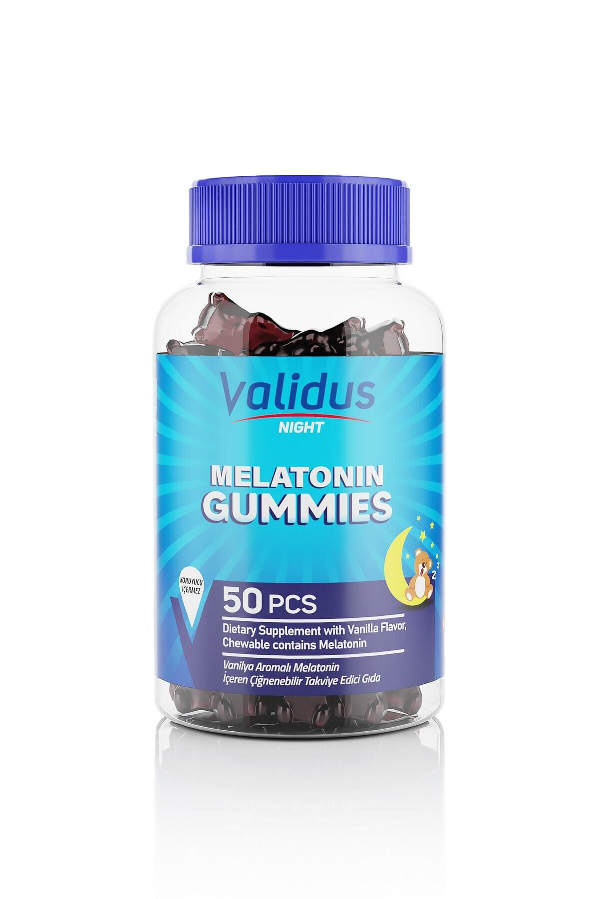 Validus Nigth Melatonin 1 mg 50 Gummies