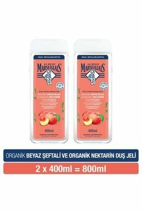 Le Petit Marseillais Beyaz Şeftali ve Nektarin Organik Duş Jeli 400 ml 2'li