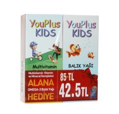 Youplus Kids Multivitamin Mineral 100 ml + Omega-3 Balık Yağı Hediye