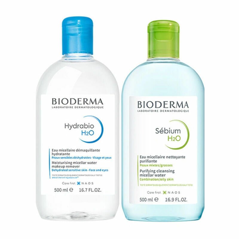 Bioderma Sebium H2O 500 ml + Bioderma Hydrabio H2O Misel Solüsyon 500 ml