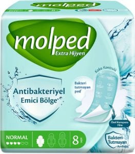 Molped Antibakteriyel Hijyenik Ped 8'li